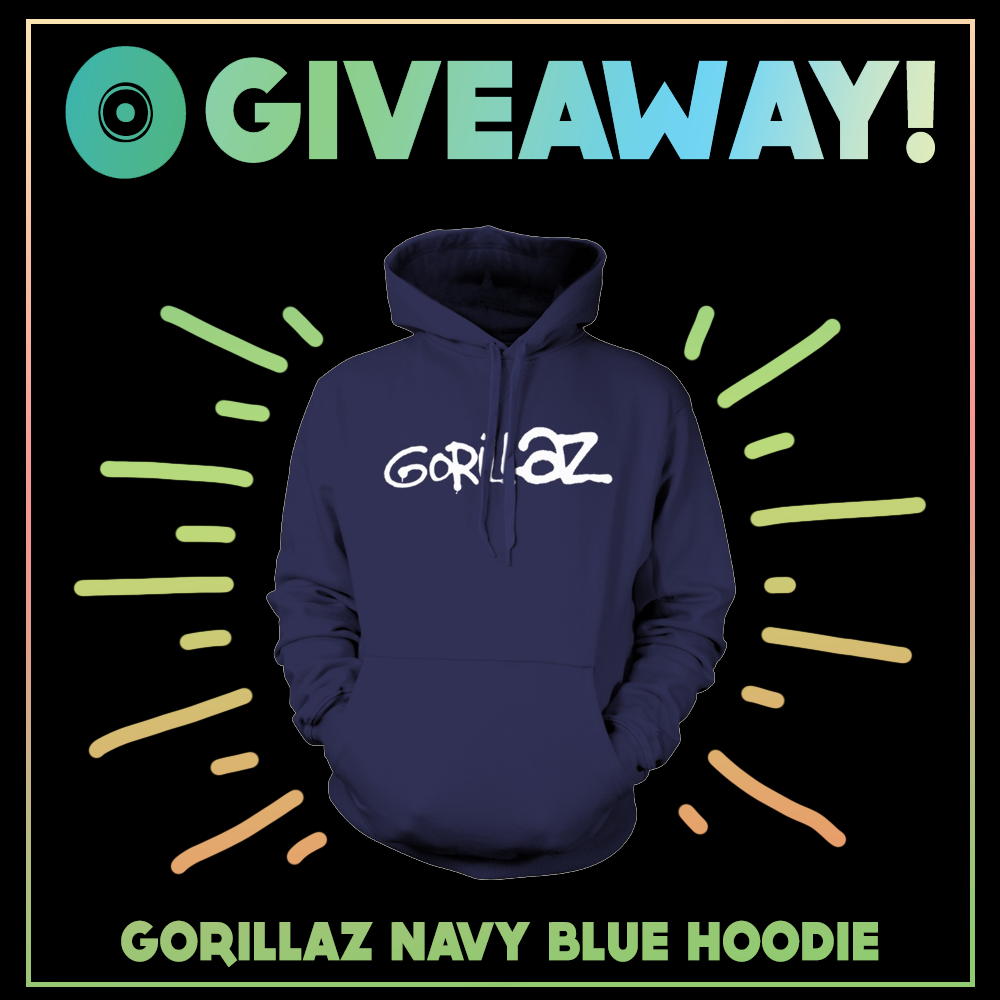 Giveaway - GORILLAZ Navy Blue Logo Hoodie
